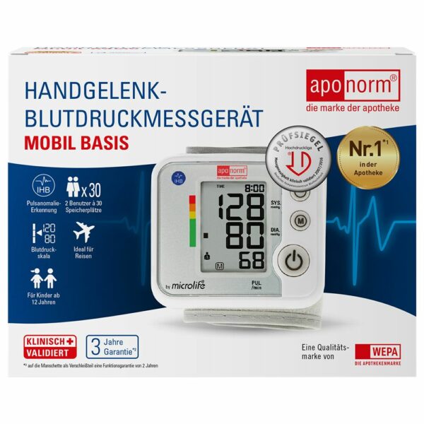 aponorm® Mobil Basis Handgelenk-Blutdruckmessgerät