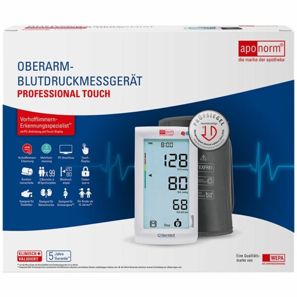 aponorm® Professionell Touch 3. Generation Oberarm-Blutdruckmessgerät